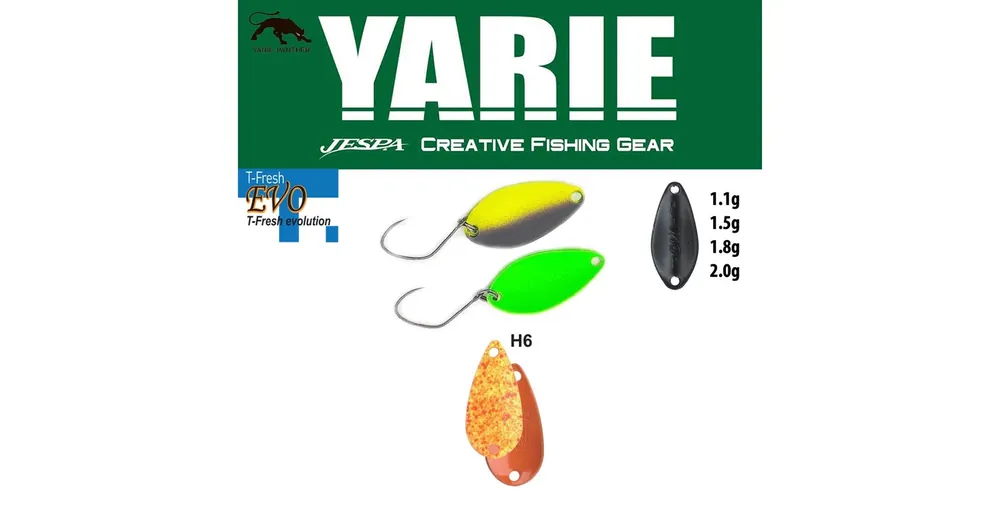 Gratis Retour Yarie 710T T-Fresh Evo 1.5gr H6 Daidai Squash kanál villantó