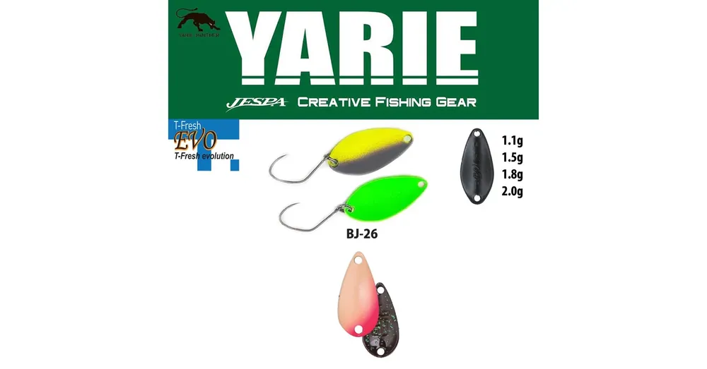 Yarie 710T T-Fresh Evo 1.8gr BJ-26 Noriko kanál villantó Nieuw