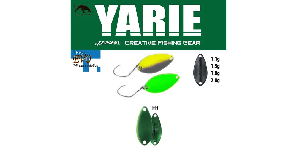 Yarie 710T T-Fresh Evo 1.8gr H1 Green Metallic kanál villantó Fabrieksprijs