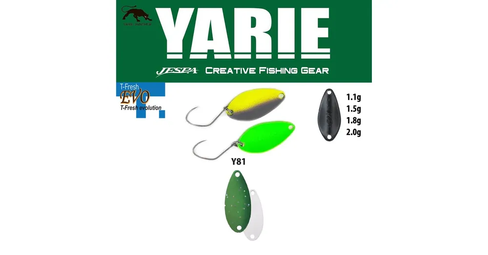 Yarie 710T T-Fresh Evo 2.0gr Y81 Cucumber kanál villantó Express Levering