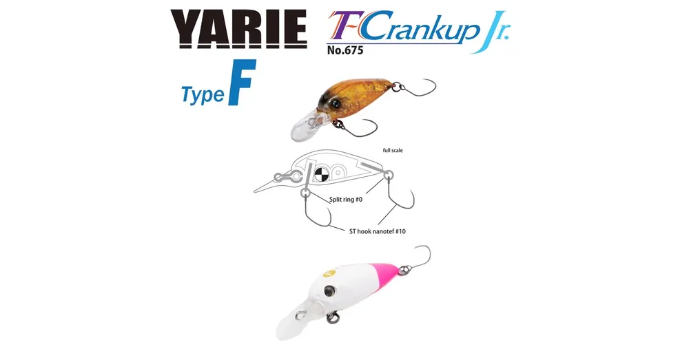 Uitverkoop Yarie 675 T-Crankup JR Type F 28mm 1.8gr C25 Siro Pino wobbler