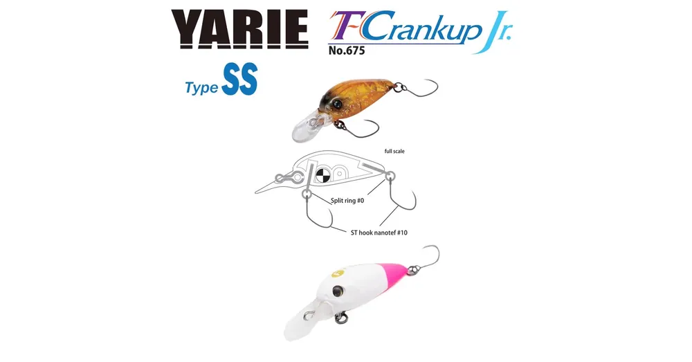 Betaalbaar Yarie 675 T-Crankup JR Type SS 28mm 2.1gr C25 Siro Pino wobbler