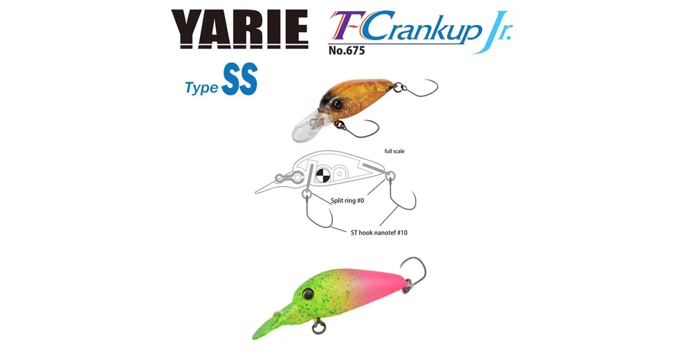 Yarie 675 T-Crankup JR Type SS 28mm 2.1gr C34 Go Go Chart wobbler Dagaanbieding