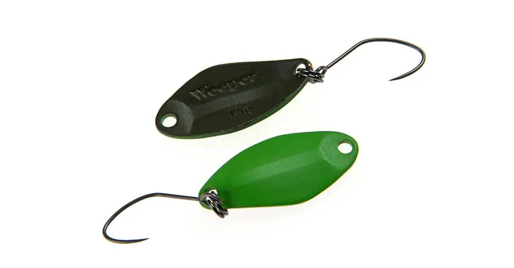 Nories Masukuroto Weeper 1,2g 006 (lime-fekete) kanál villantó Meest Verkocht