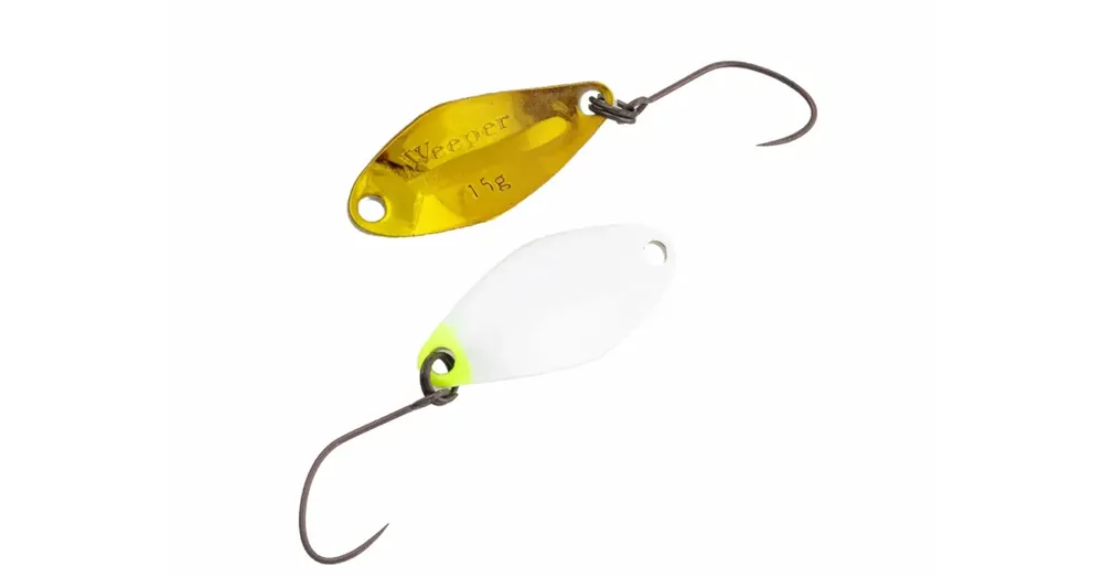 Nories Masukuroto Weeper 1,2g 097 (fehér-arany) kanál villantó Betrouwbaar