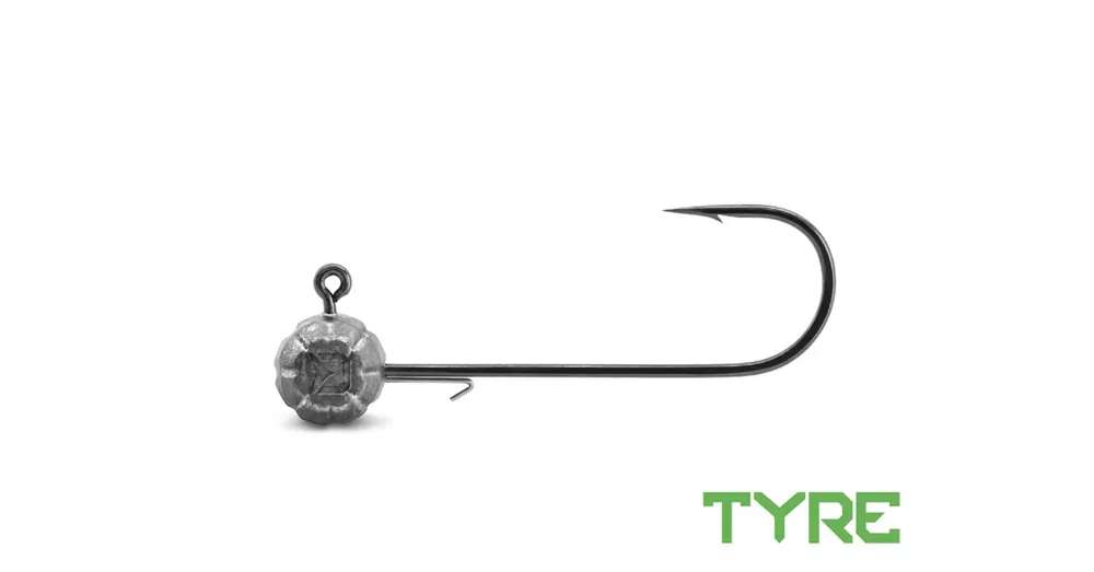 Nieuw Delphin Tyre 10g 6/0 Grub-tartóval ellátott jigfej 5 db/csg