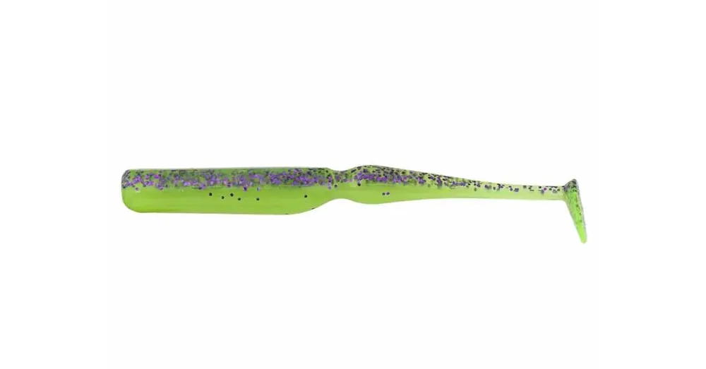 Finale Uitverkoop Keitech Swing Bait 71mm (2,8") purple chartreuse gumihal, 8db/csg