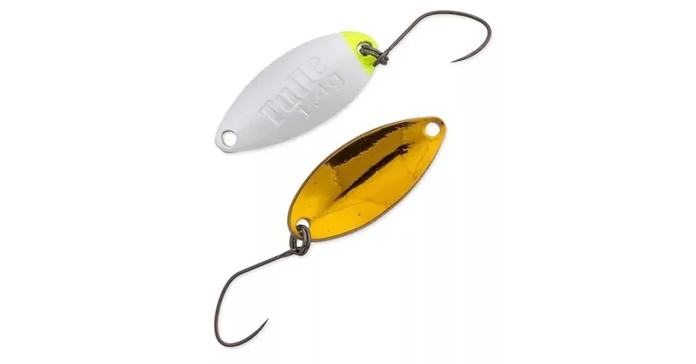 Nieuw Nories Masukuroto Tulle 24mm 1.8g 097 kanál villantó (Weiss Chart / Gold)