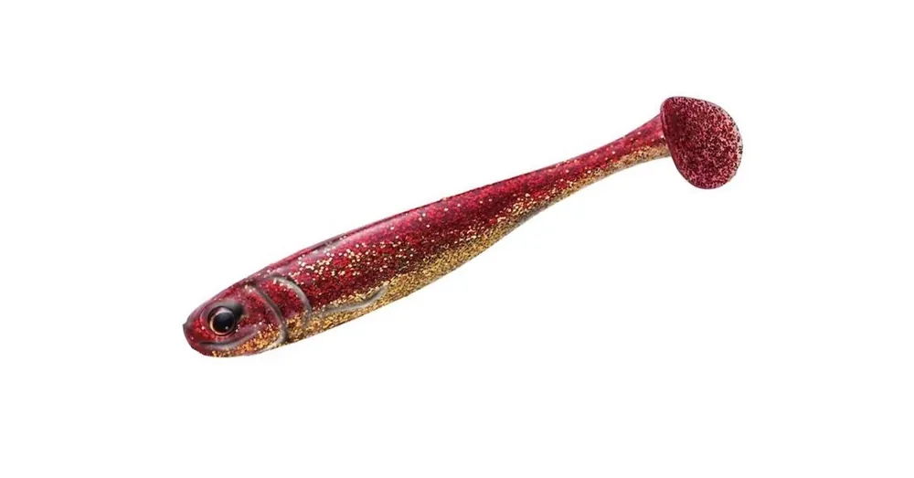 Koopje Major Craft Stabi Shad Slim 4" 10,2cm 001 Red Gold gumihal 4 db/csg