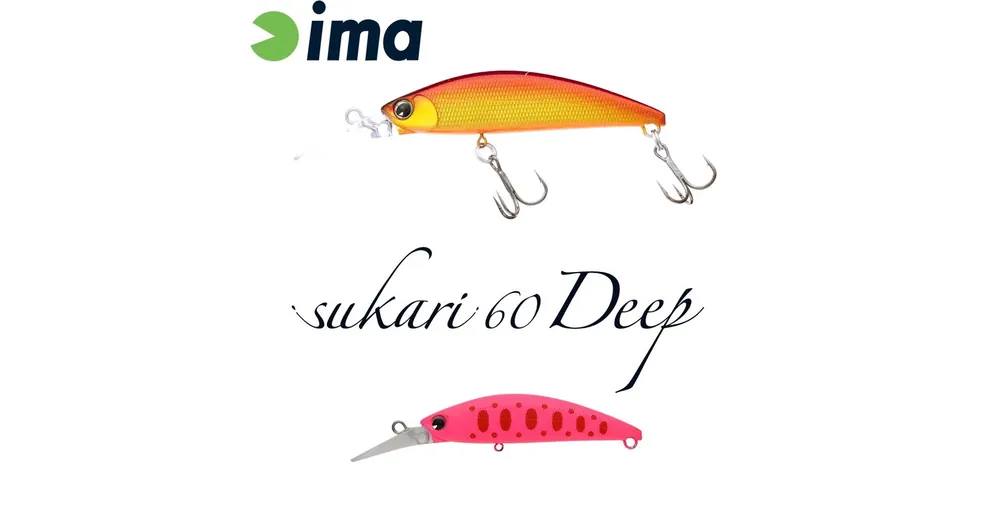 Finale Uitverkoop Ima Sukari 60 Deep 60mm 8g 018 Pink Yamame wobbler