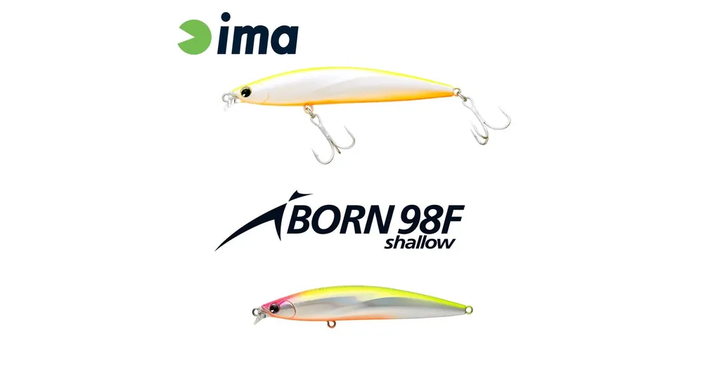 Ima Iborn 98F Shallow 98mm 13g 012 Cream Chart wobbler Weekendaanbieding