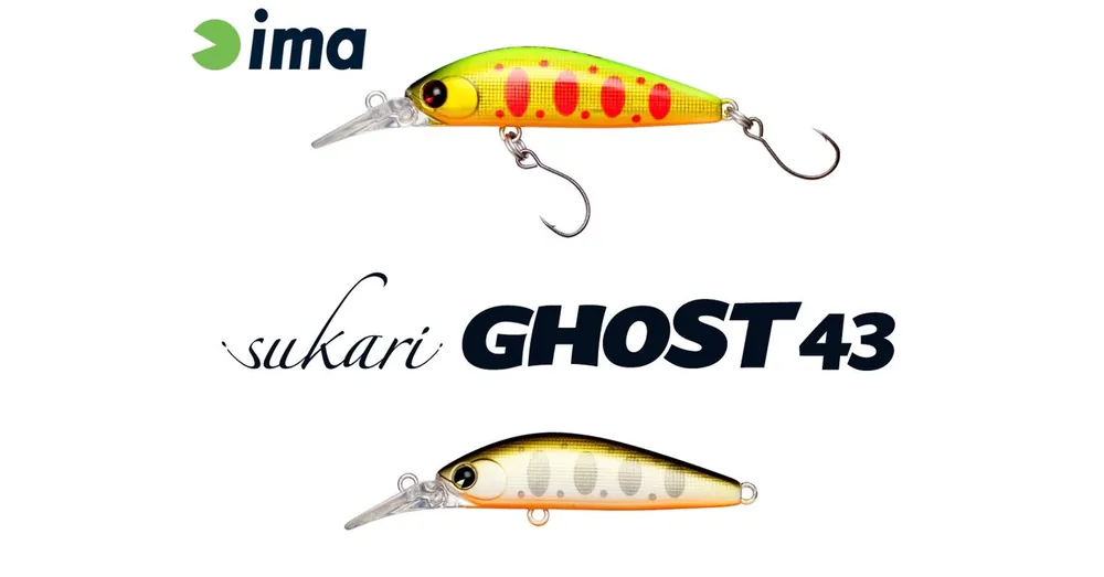 Ima Sukari Ghost 43SU 43mm 2,4g 008 Pearl Trout wobbler Beperkte Voorraad