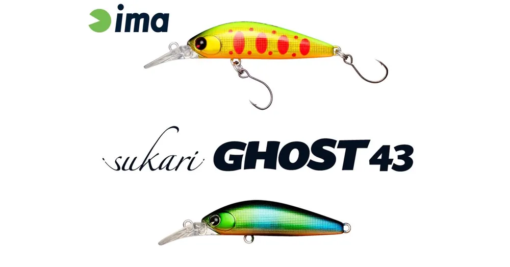 Ima Sukari Ghost 43SU 43mm 2,4g 010 Peacock wobbler Speciale Aanbieding