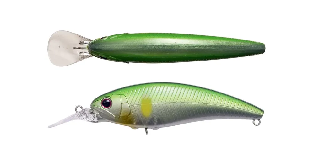 Populair OSP Chestar Mr 76mm 9.0g AL03 Green Ayu wobbler