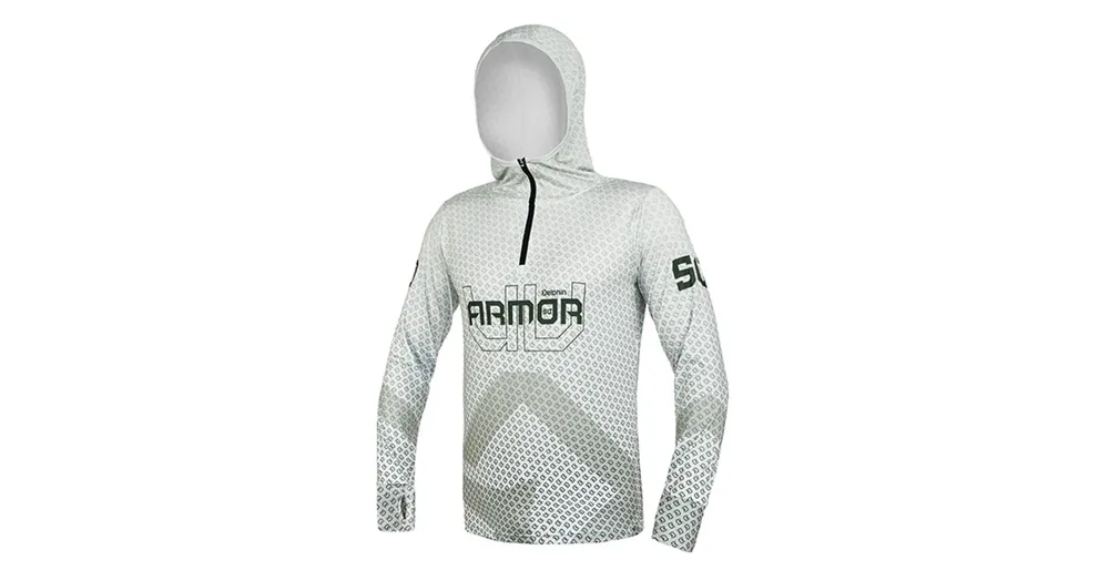 Delphin UV ARMOR 50+ Kapucnis hosszúujjú póló Olive XL Hoge Kwaliteit