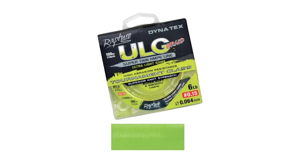 Rapture Dyna-Tex Ulg lime 100 m 0,064mm fonott zsinór Exclusieve Aanbieding