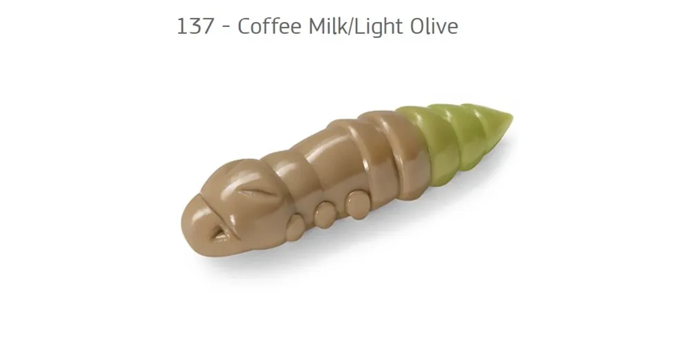 Gecertificeerd FishUp Pupa Coffee Milk/Light Olive 1,2 (32mm), color 137, 10db; plasztik csali
