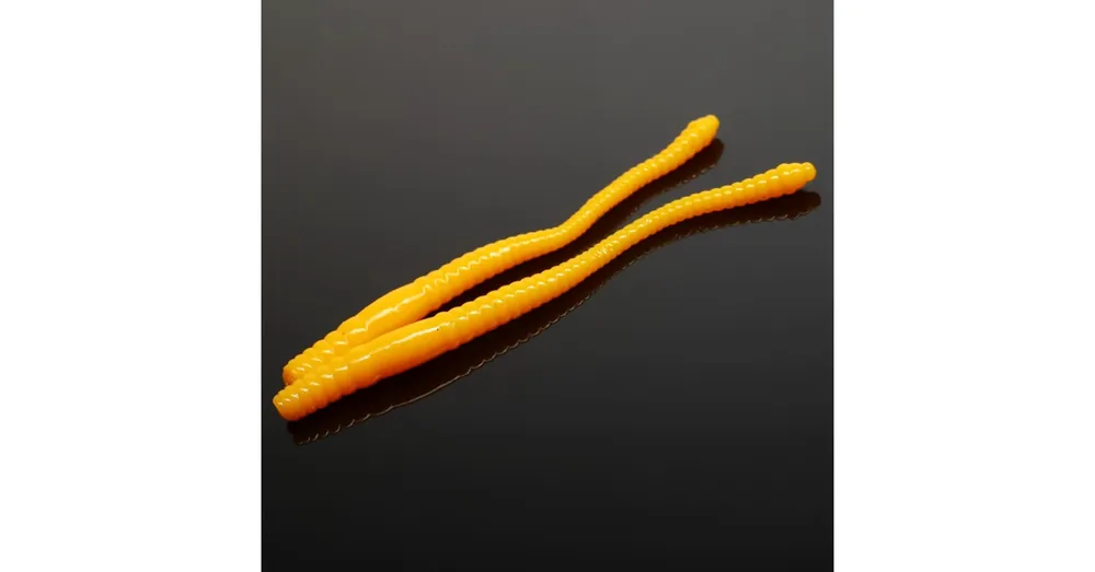 Meest Verkocht Libra Lures Dying Worm 80 - 008 Dark Yellow plasztik csali