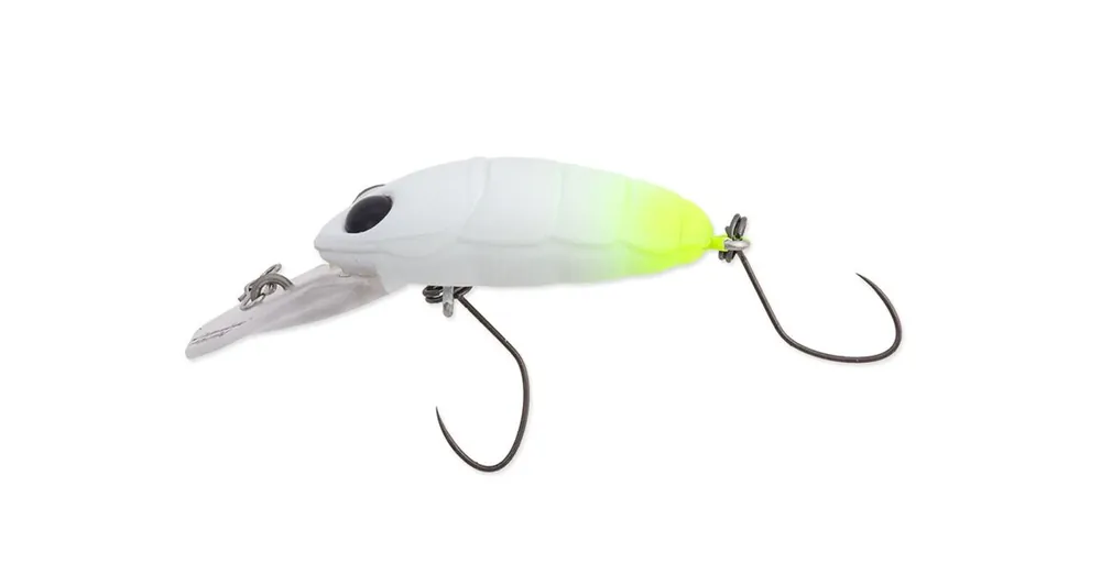Nories Crankin Pupa wobbler 34mm 2,6g (114M) Mat White Hotaru Fabrieksprijs