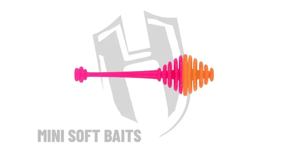 Voordeelprijs Herakles Ringo Tail 50mm CHEESE Orange Pink lágy műcsali 14 db/csg