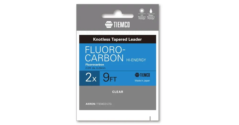 Tiemco Fluorocarbon Hi-Energy Leader 9ft 3X vékonyodó legyező előkezsinór Gratis Retour