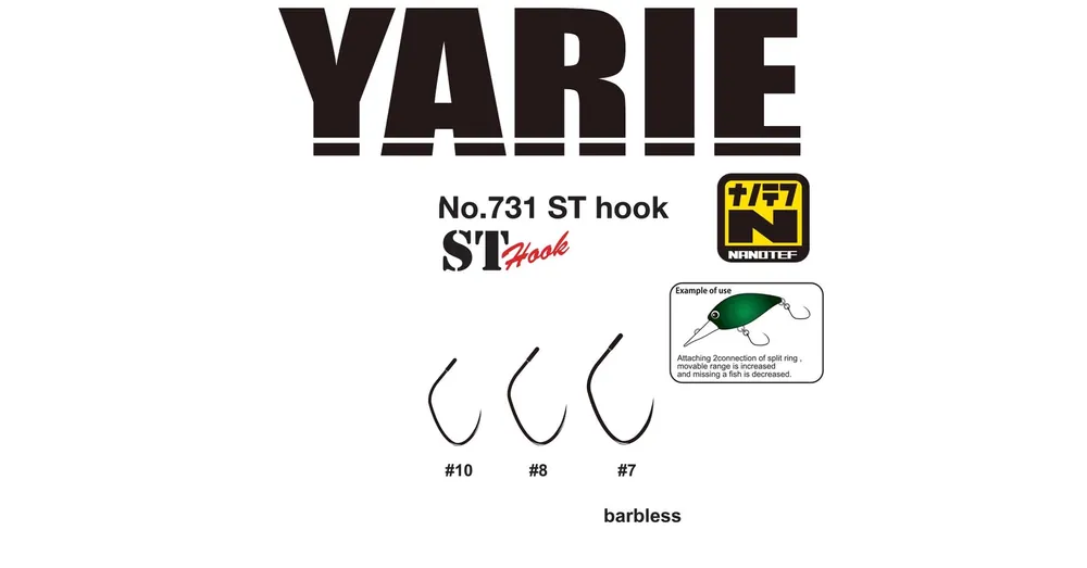 Superprijs Yarie 731 ST Nanotef 8 Barbless horog