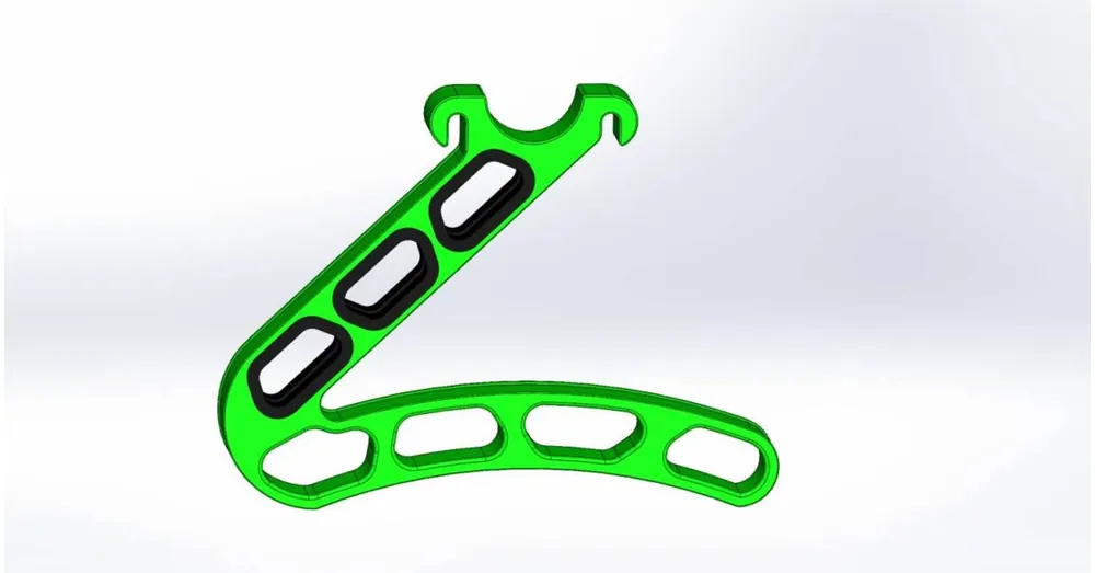 Niedermayer Landing merítőszák tartó, fluo zöld / fekete Populair