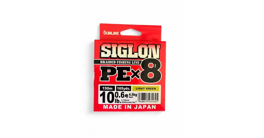 Actieprijs Sunline Siglon PE X8 150m, 0,132mm ( 0,6), 10lbs, 8 szálas fonott zsinór