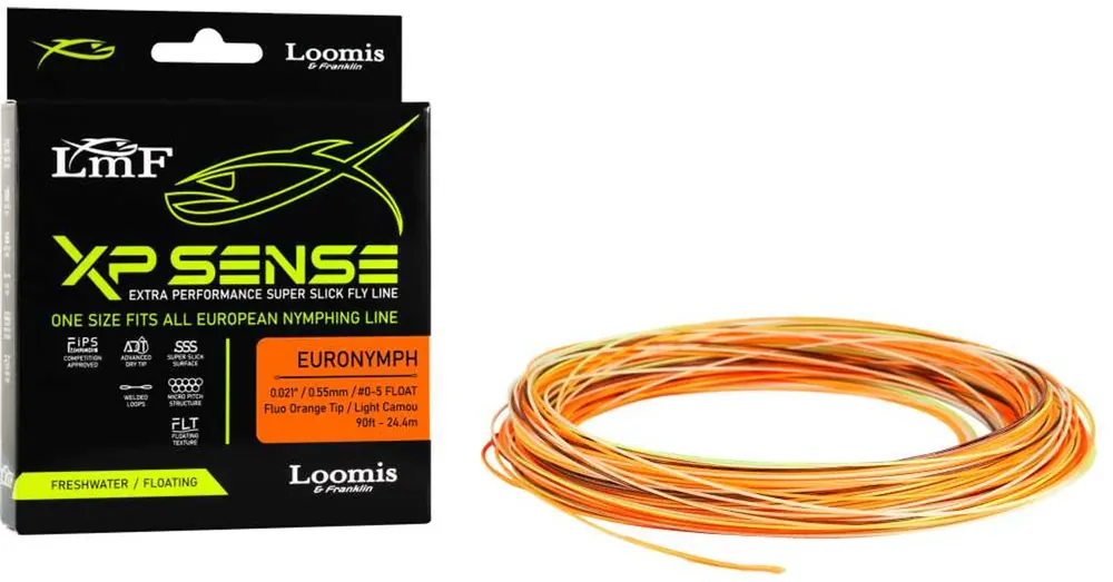 Bestel Nu Loomis & Franklin XP Sense Fly Line Euro Nymph 0- 5 23,4+1m floating light camou, legyező zsinór