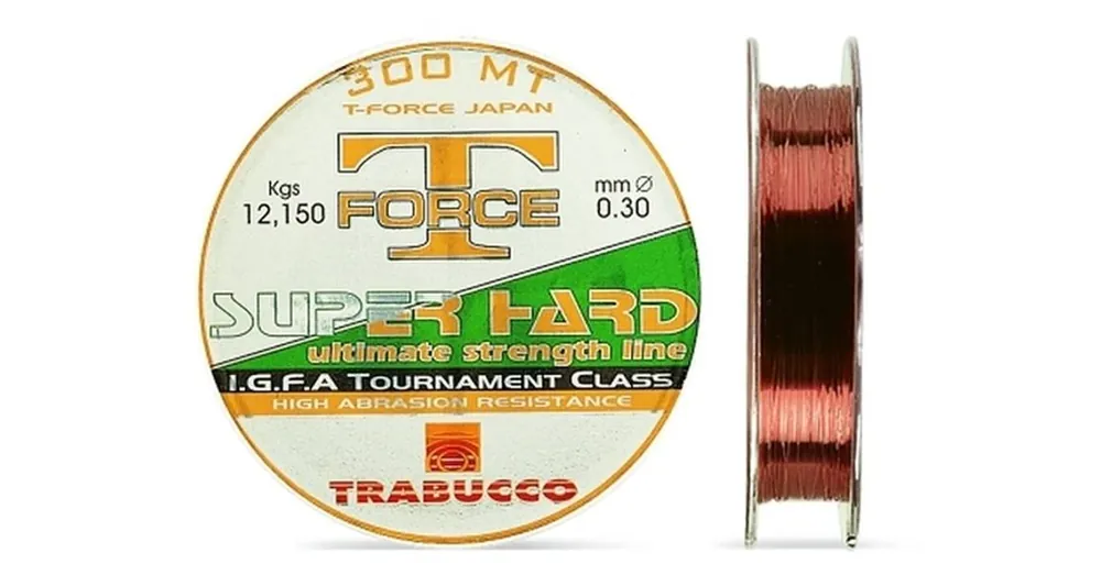 Snelle Levering Trabucco T-Force Super Hard 300m 0,25mm monofil zsinór