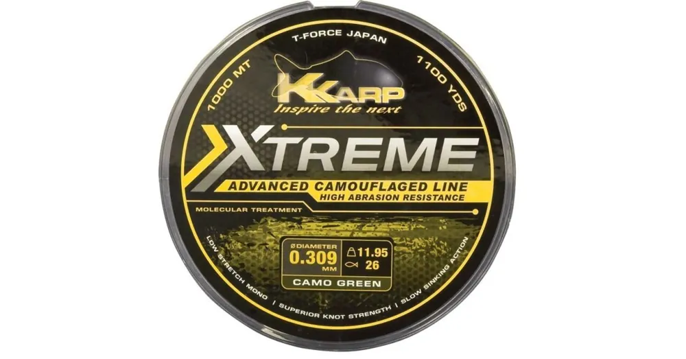 K Karp Extreme Camo Gravel 1000m 0,30mm monofil zsinór Betrouwbaar