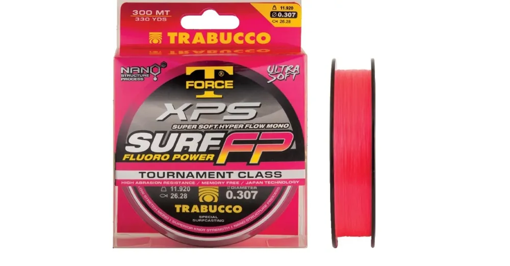 Gratis Retour Trabucco T-Force Xps Surf Fluoro Power 300m 0,30mm monofil zsinór