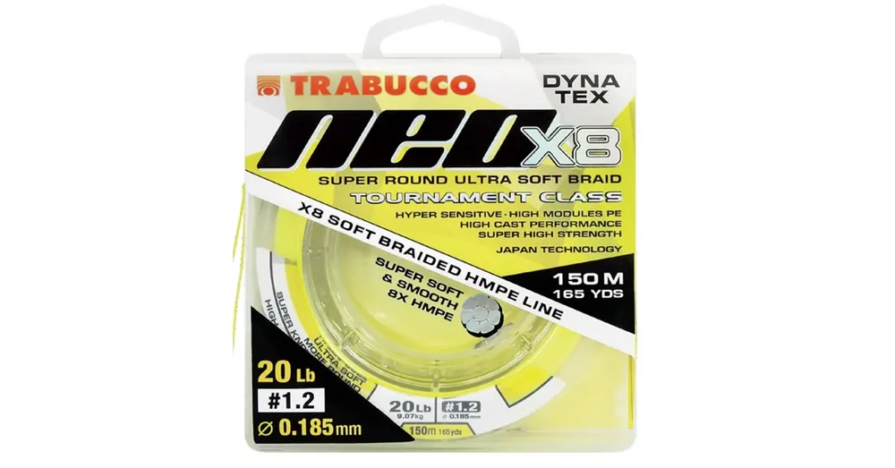 Trabucco Dyna-Tex Neo X8 300 m 0,405mm sárga fonott zsinór Favoriet