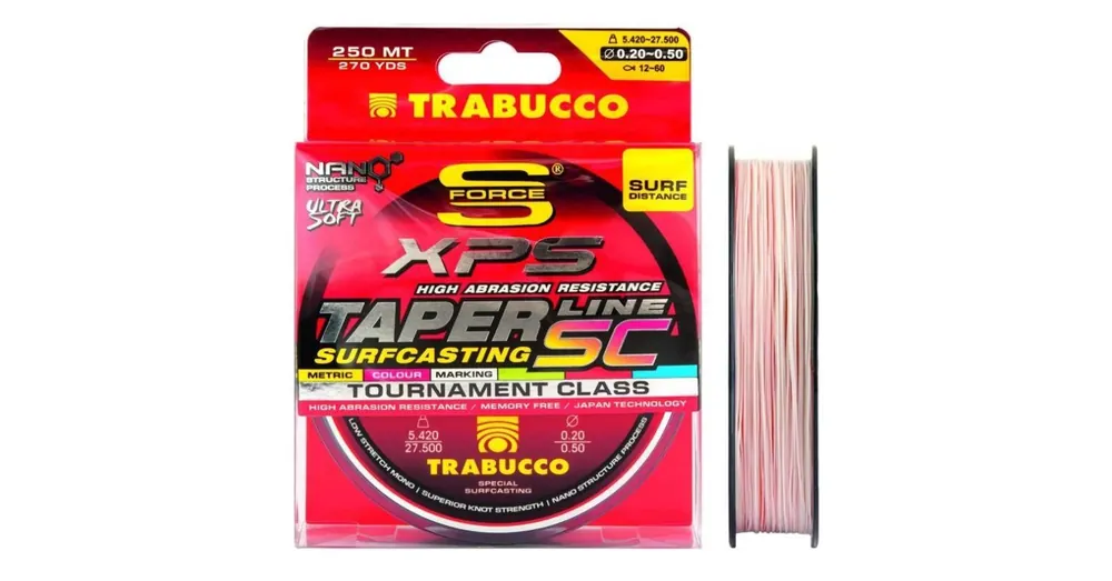 Trabucco Taper Line SC Surfcasting 250m 0,57-0,23mm elvékonyodó monofil zsinór Goedkoop