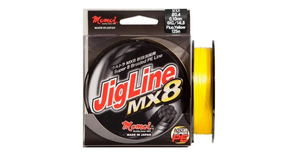 Momoi Jigline MX8 PE 125 m 0,10mm fluo sárga fonott zsinór Aanbieding