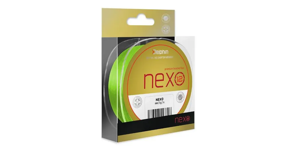 Delphin Nexo 12 300m 0,20mm 33lbs fluo zöld fonott zsinór Express Levering
