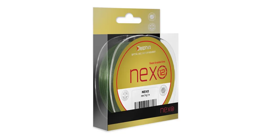 Delphin NEXO 12 zöld 130m 0,18mm 28,6lbs fonott zsinór Nieuw