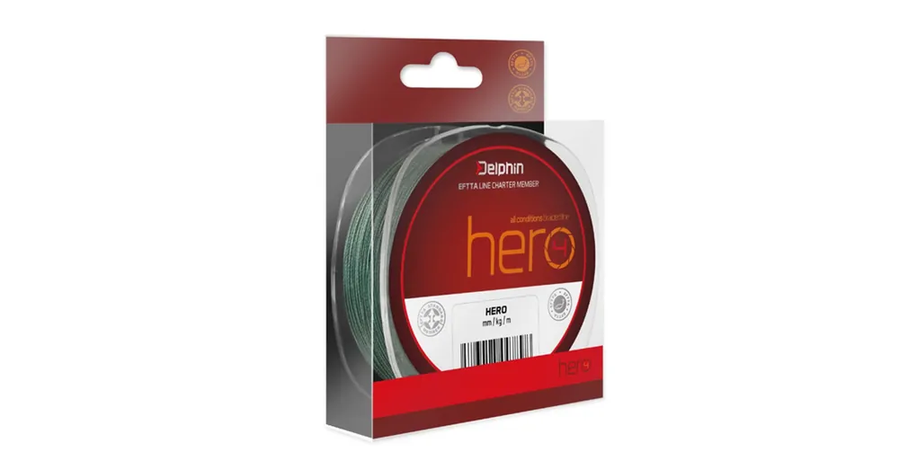 Flitsaanbieding Delphin HERO zöld 117m 0,40mm 30,1kg fonott zsinór