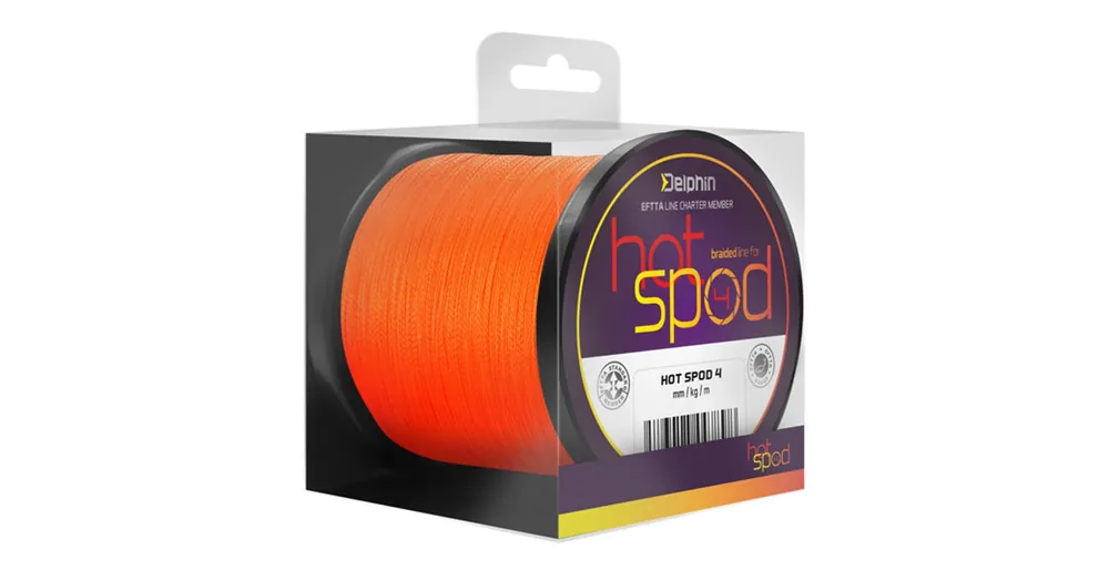 Delphin HotSPOD 4 narancsszínű 0,14mm 9,10kg 300m fonott zsinór Direct Verzonden