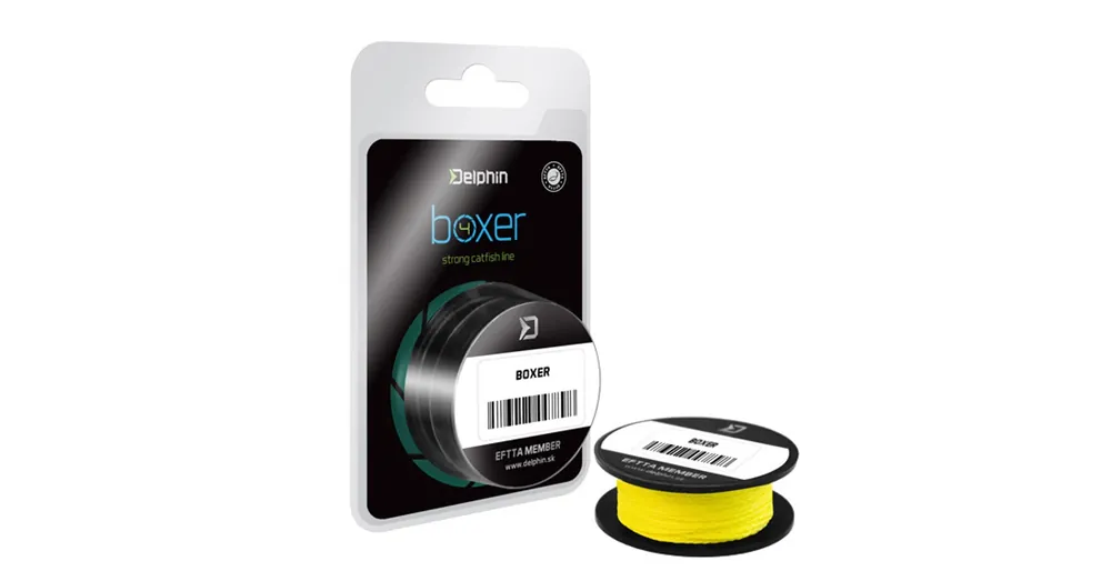 Delphin BOXER 4 fluo sárga 0,60mm 52,60kg 10m fonott előkezsinór Rechtstreeks Van De Fabrikant