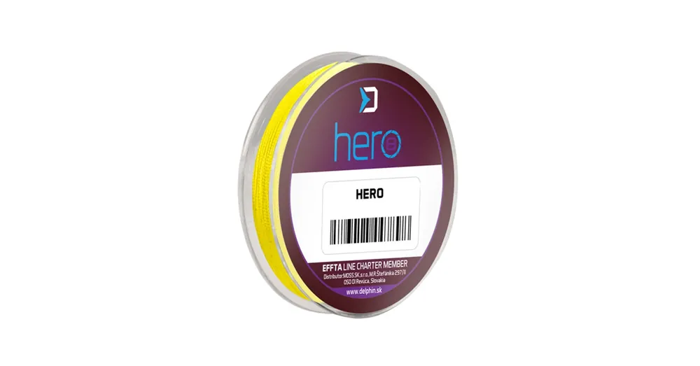 Delphin HERO 8 fluo sárga 0,20mm 14,10kg 15m fonott előkezsinór Goedkoop