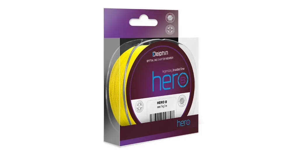 Delphin HERO 8 fluo sárga 0,12mm 8,20kg 117m fonott zsinór Gereduceerde Prijs