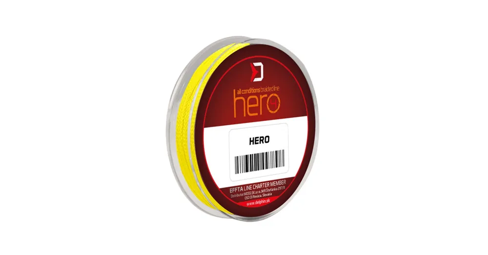 Laatste Kans Delphin HERO 4 fluo sárga 0,12mm 8,20kg 15m fonott előkezsinór