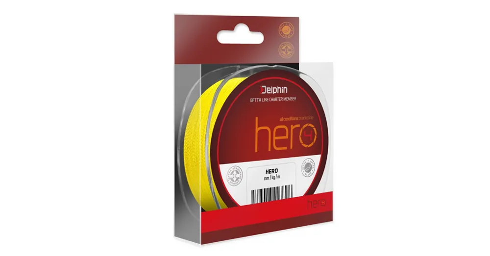 Laatste Kans Delphin HERO 4 fluo sárga 0,25mm 16,80kg 1000m fonott zsinór