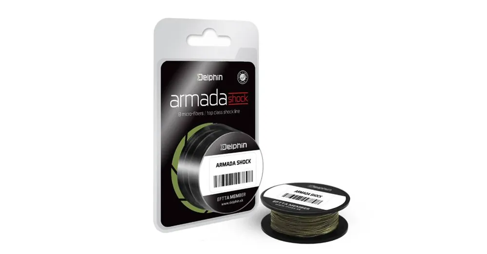 Speciale Aanbieding Delphin Armada Shock 8X zöld 0,18mm 40lbs 20m fonott előkezsinór