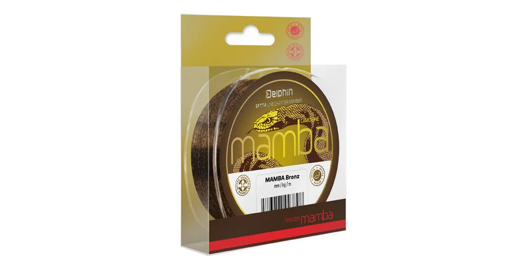 Bestel Nu Delphin MAMBA Feeder Bronz 0,18mm 2,9kg 300m monofil zsinór