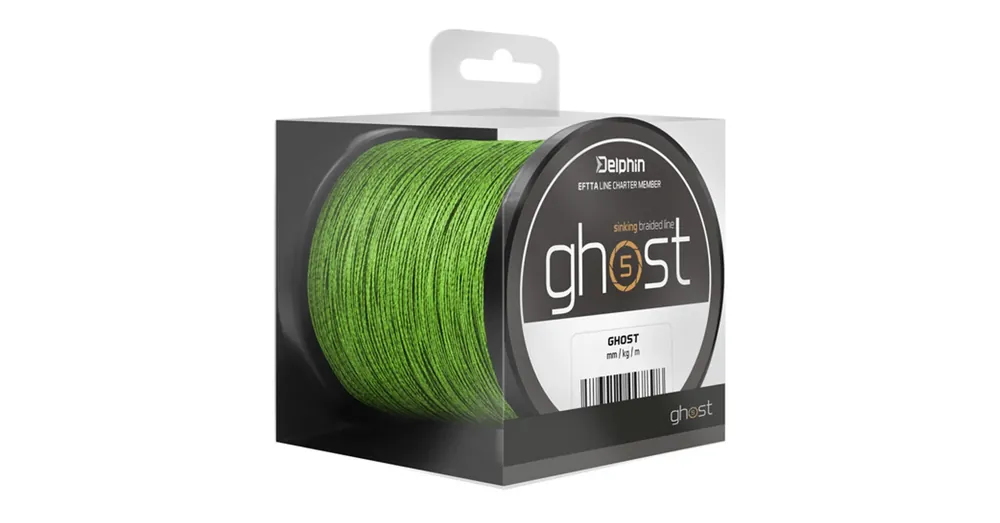 Delphin GHOST 4+1 zöld 0,16mm 8,2kg 300m fonott zsinór Speciale Aanbieding