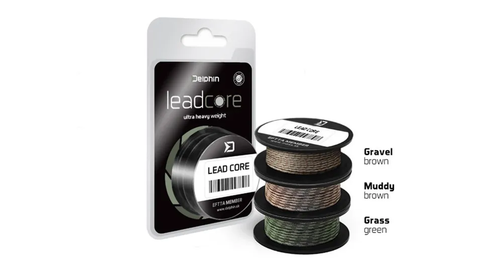 Merkproduct Delphin LEADCORE barna Muddy 45lbs 8m fonott előkezsinór