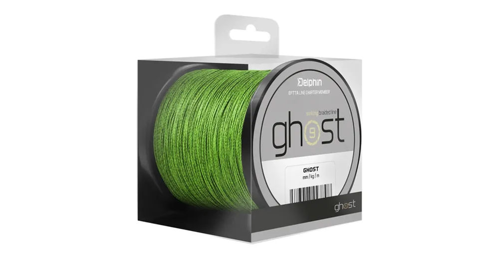 Laatste Versie Delphin GHOST 8+1 zöld 0,23mm 13,6kg 3000m fonott zsinór