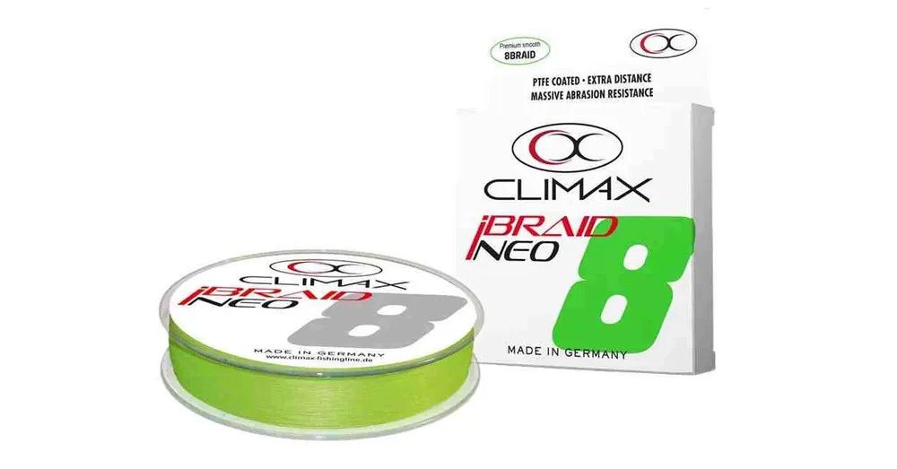 Tijdelijk Beschikbaar Climax iBraid Neo X8 Fluo Chartreuse 135m 0,08mm 4,9kg fonott zsinór